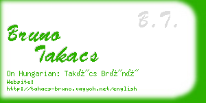 bruno takacs business card